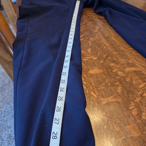 Emma James Dark Navy Blue Stretch Polyester Dress Pants - Picture 6 of 15